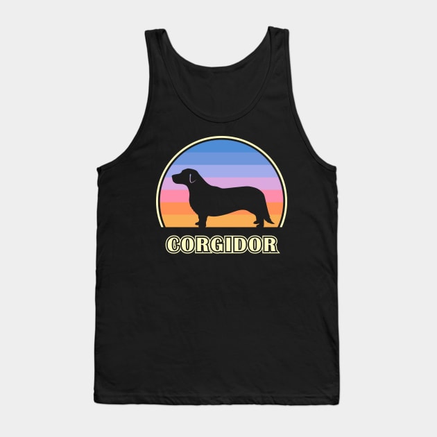 Corgidor Vintage Sunset Dog Tank Top by millersye